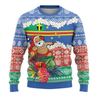 Personalised Tafea Joyeux Noel Ugly Christmas Sweater Proud To Be a Ni-Van Sand Drawing Art - Polynesian Pride