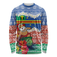 Personalised Tafea Joyeux Noel Long Sleeve Shirt Proud To Be a Ni-Van Sand Drawing Art - Polynesian Pride