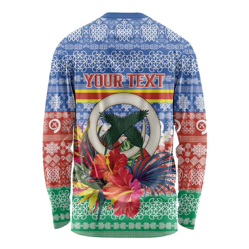 Personalised Tafea Joyeux Noel Long Sleeve Shirt Proud To Be a Ni-Van Sand Drawing Art - Polynesian Pride