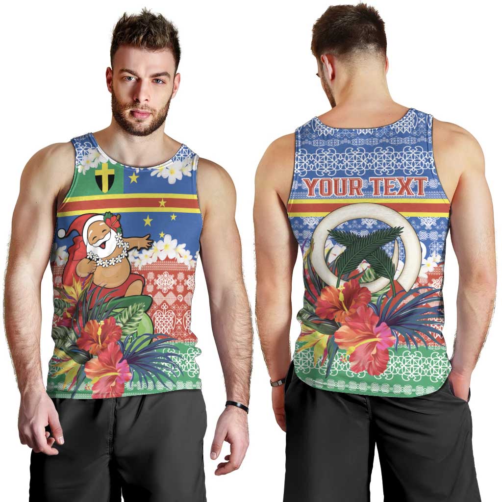 Personalised Tafea Joyeux Noel Men Tank Top Proud To Be a Ni-Van Sand Drawing Art - Polynesian Pride