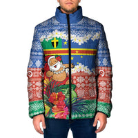 Personalised Tafea Joyeux Noel Padded Jacket Proud To Be a Ni-Van Sand Drawing Art - Polynesian Pride