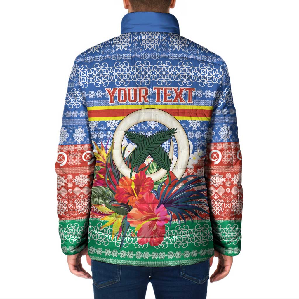 Personalised Tafea Joyeux Noel Padded Jacket Proud To Be a Ni-Van Sand Drawing Art - Polynesian Pride