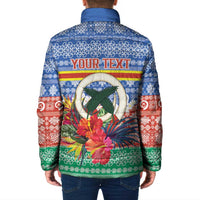 Personalised Tafea Joyeux Noel Padded Jacket Proud To Be a Ni-Van Sand Drawing Art - Polynesian Pride