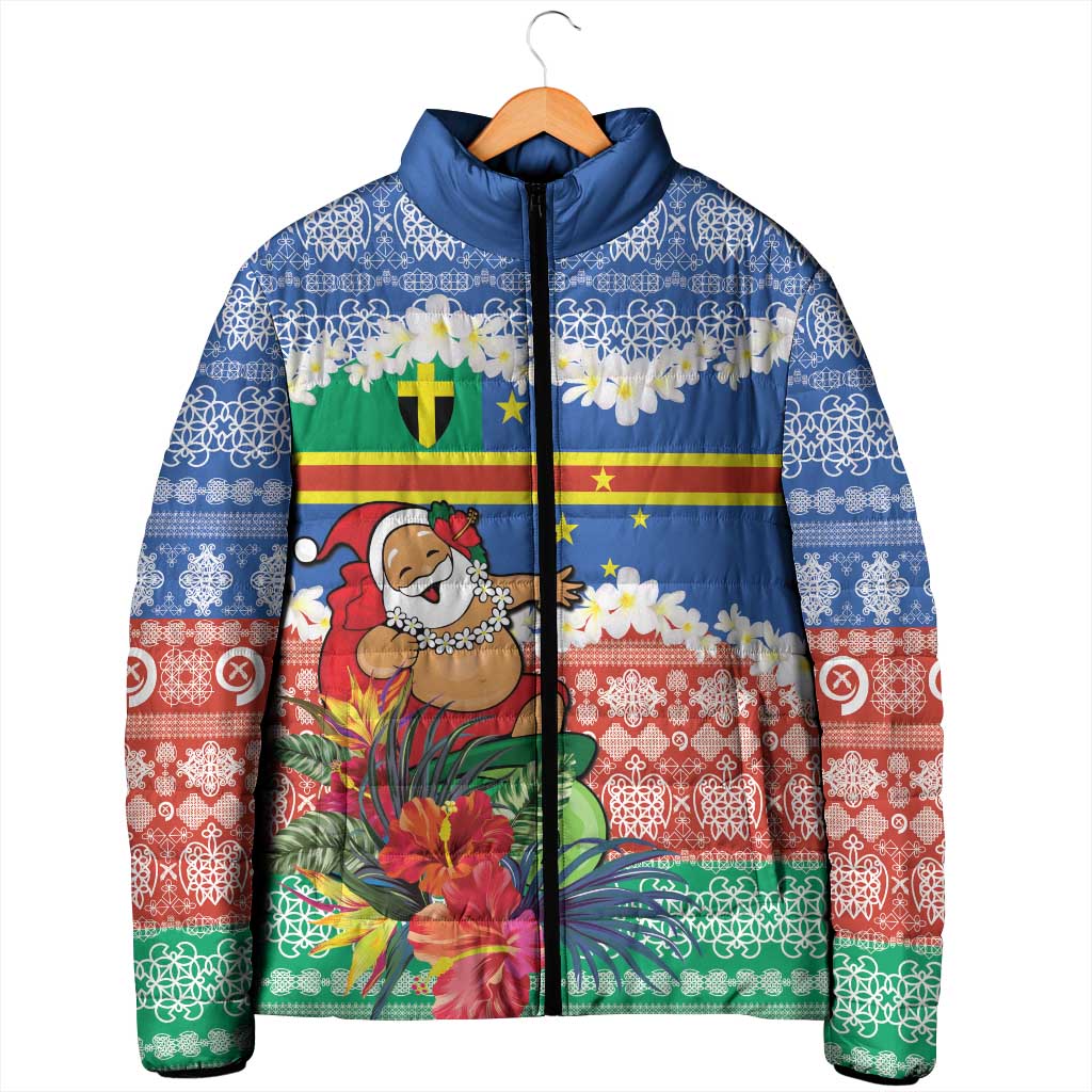 Personalised Tafea Joyeux Noel Padded Jacket Proud To Be a Ni-Van Sand Drawing Art - Polynesian Pride