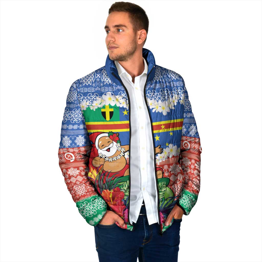 Personalised Tafea Joyeux Noel Padded Jacket Proud To Be a Ni-Van Sand Drawing Art - Polynesian Pride