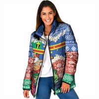 Personalised Tafea Joyeux Noel Padded Jacket Proud To Be a Ni-Van Sand Drawing Art - Polynesian Pride