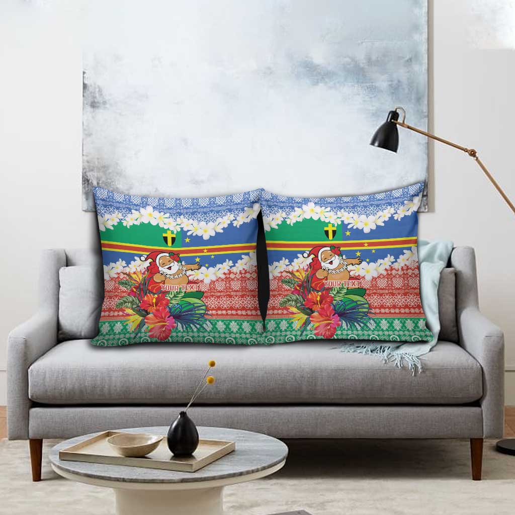 Personalised Tafea Joyeux Noel Pillow Cover Proud To Be a Ni-Van Sand Drawing Art - Polynesian Pride