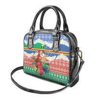 Personalised Tafea Joyeux Noel Shoulder Handbag Proud To Be a Ni-Van Sand Drawing Art - Polynesian Pride