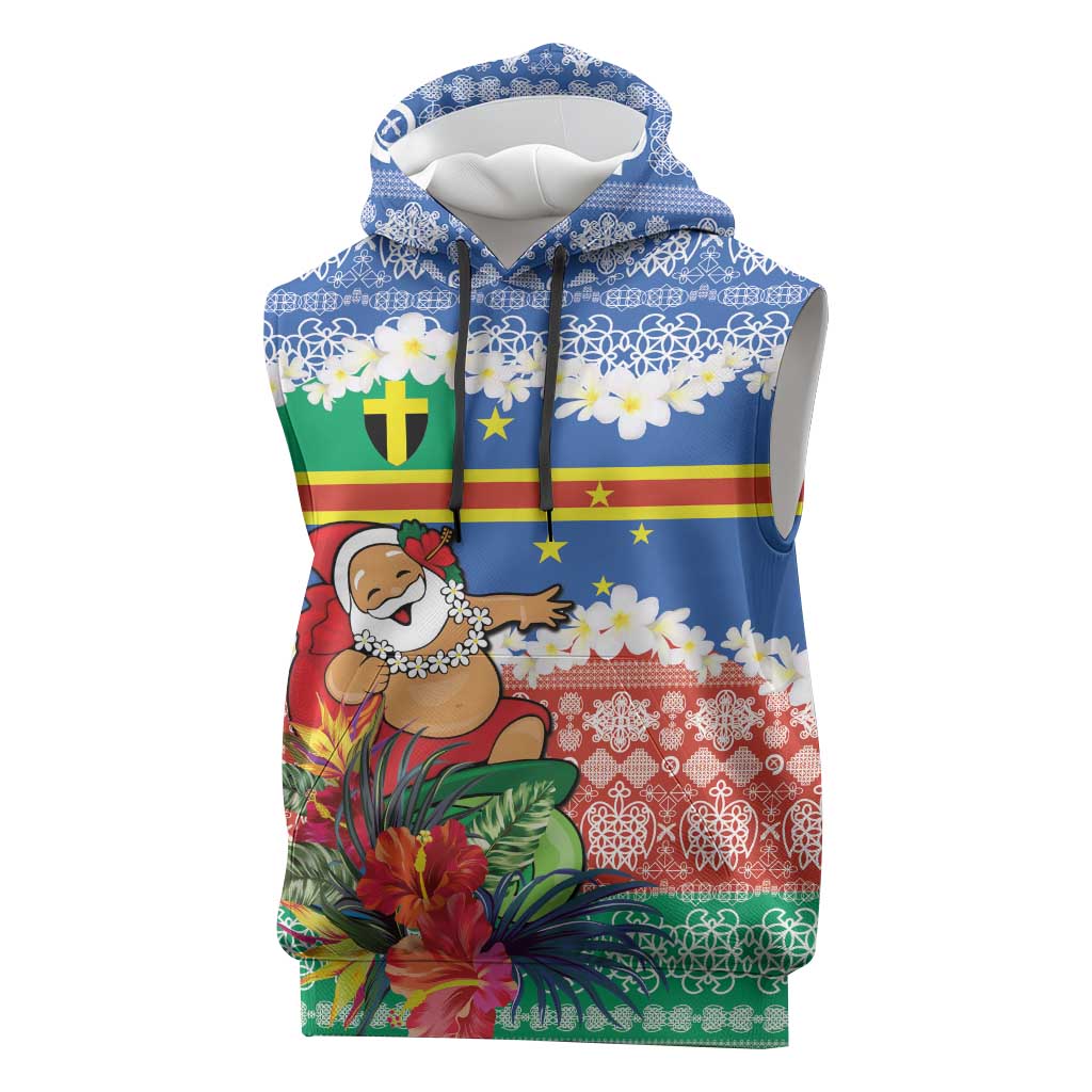 Personalised Tafea Joyeux Noel Sleeveless Hoodie Proud To Be a Ni-Van Sand Drawing Art - Polynesian Pride