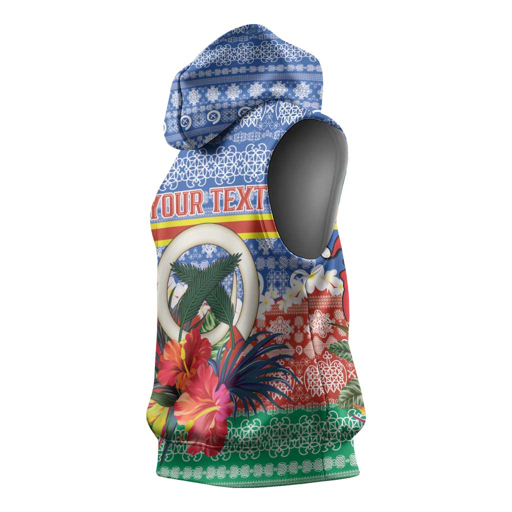 Personalised Tafea Joyeux Noel Sleeveless Hoodie Proud To Be a Ni-Van Sand Drawing Art - Polynesian Pride