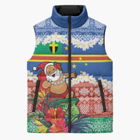 Personalised Tafea Joyeux Noel Sleeveless Puffer Jacket Proud To Be a Ni-Van Sand Drawing Art - Polynesian Pride