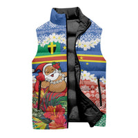 Personalised Tafea Joyeux Noel Sleeveless Puffer Jacket Proud To Be a Ni-Van Sand Drawing Art - Polynesian Pride