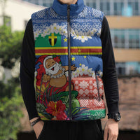 Personalised Tafea Joyeux Noel Sleeveless Puffer Jacket Proud To Be a Ni-Van Sand Drawing Art - Polynesian Pride
