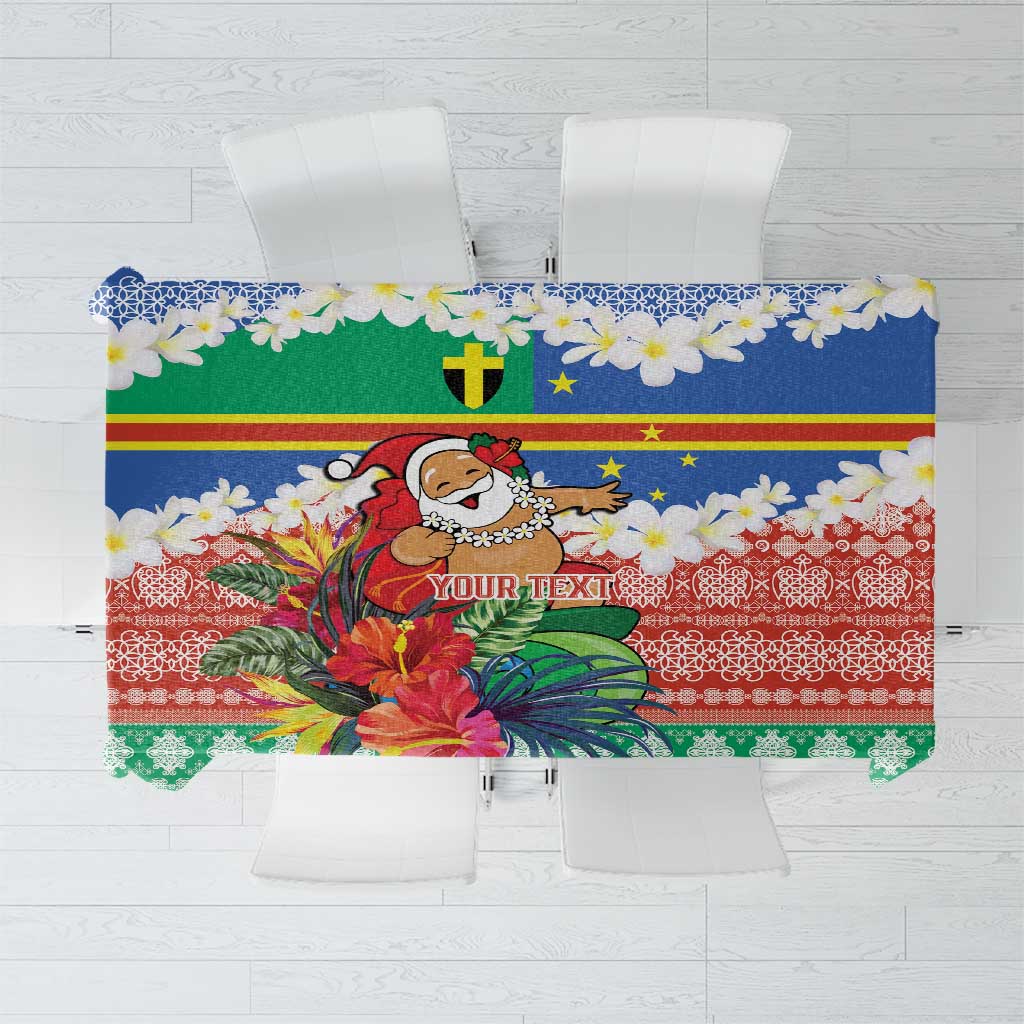 Personalised Tafea Joyeux Noel Tablecloth Proud To Be a Ni-Van Sand Drawing Art - Polynesian Pride