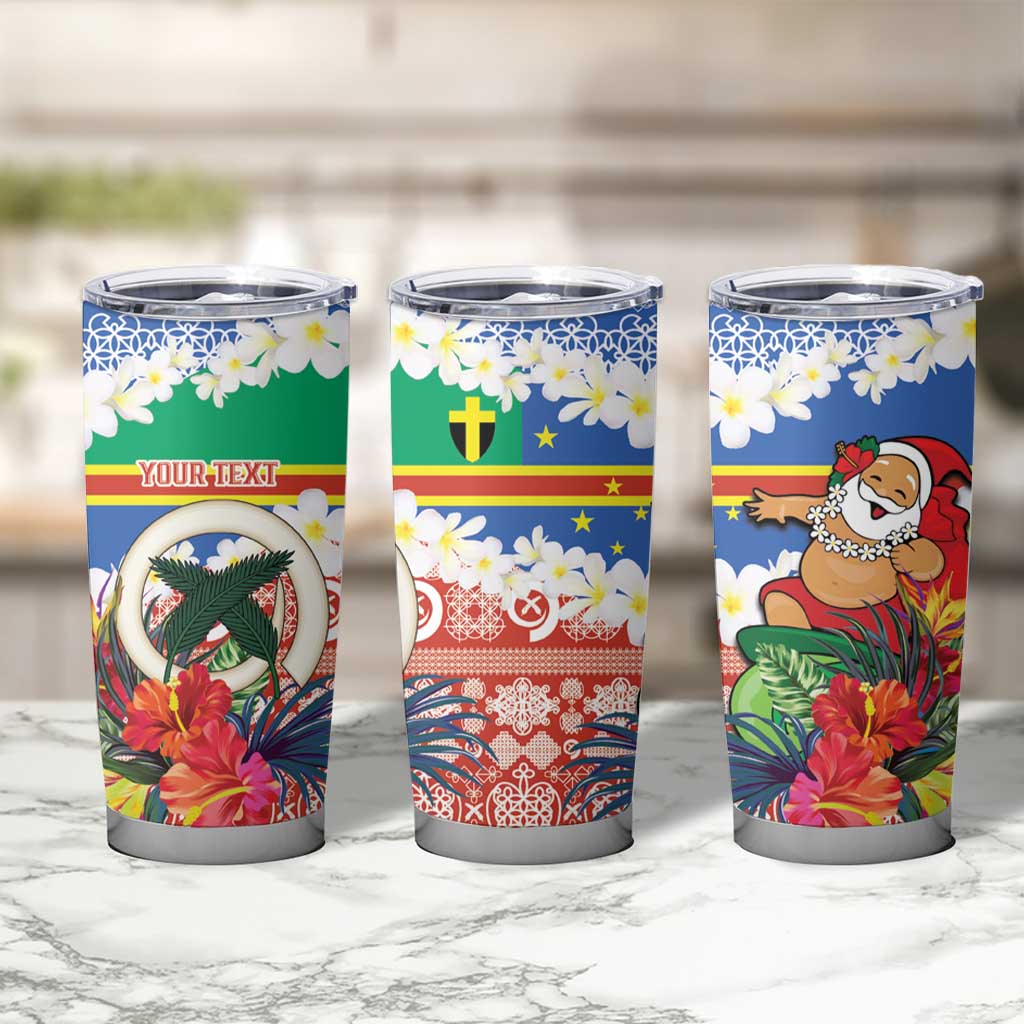 Personalised Tafea Joyeux Noel Tumbler Cup Proud To Be a Ni-Van Sand Drawing Art - Polynesian Pride