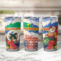 Personalised Tafea Joyeux Noel Tumbler Cup Proud To Be a Ni-Van Sand Drawing Art - Polynesian Pride
