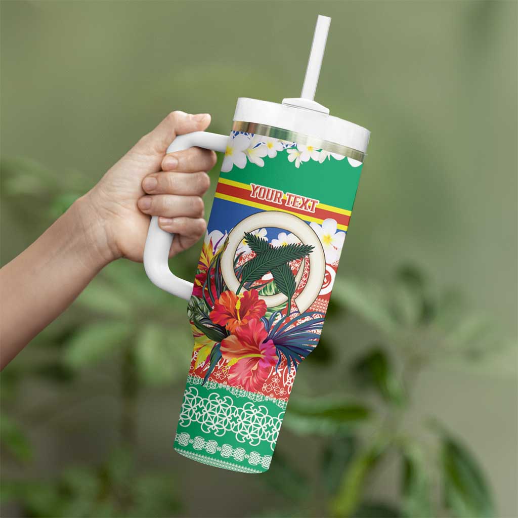 Personalised Tafea Joyeux Noel Tumbler With Handle Proud To Be a Ni-Van Sand Drawing Art - Polynesian Pride