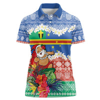 Personalised Tafea Joyeux Noel Women Polo Shirt Proud To Be a Ni-Van Sand Drawing Art - Polynesian Pride