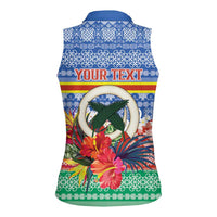 Personalised Tafea Joyeux Noel Women Sleeveless Polo Shirt Proud To Be a Ni-Van Sand Drawing Art - Polynesian Pride
