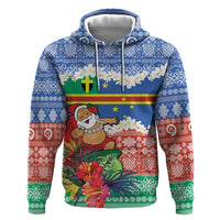 Personalised Tafea Joyeux Noel Zip Hoodie Proud To Be a Ni-Van Sand Drawing Art - Polynesian Pride