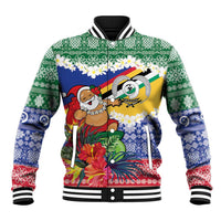 Personalised Torba Joyeux Noel Baseball Jacket Proud To Be a Ni-Van Sand Drawing Art - Polynesian Pride