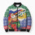 Personalised Torba Joyeux Noel Bomber Puffer Jacket Proud To Be a Ni-Van Sand Drawing Art - Polynesian Pride