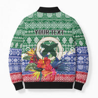 Personalised Torba Joyeux Noel Bomber Puffer Jacket Proud To Be a Ni-Van Sand Drawing Art - Polynesian Pride