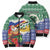 Personalised Torba Joyeux Noel Bomber Puffer Jacket Proud To Be a Ni-Van Sand Drawing Art - Polynesian Pride