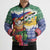 Personalised Torba Joyeux Noel Bomber Puffer Jacket Proud To Be a Ni-Van Sand Drawing Art - Polynesian Pride