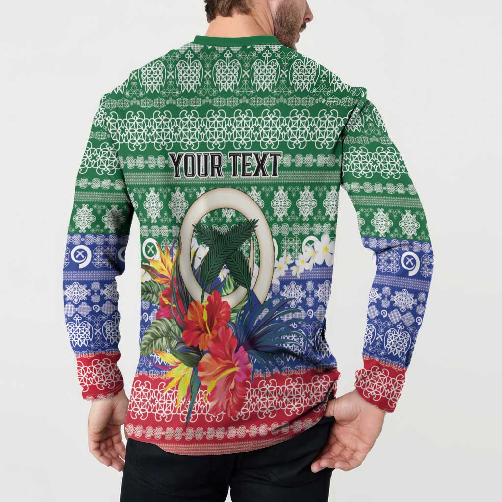 Personalised Torba Joyeux Noel Button Sweatshirt Proud To Be a Ni-Van Sand Drawing Art - Polynesian Pride