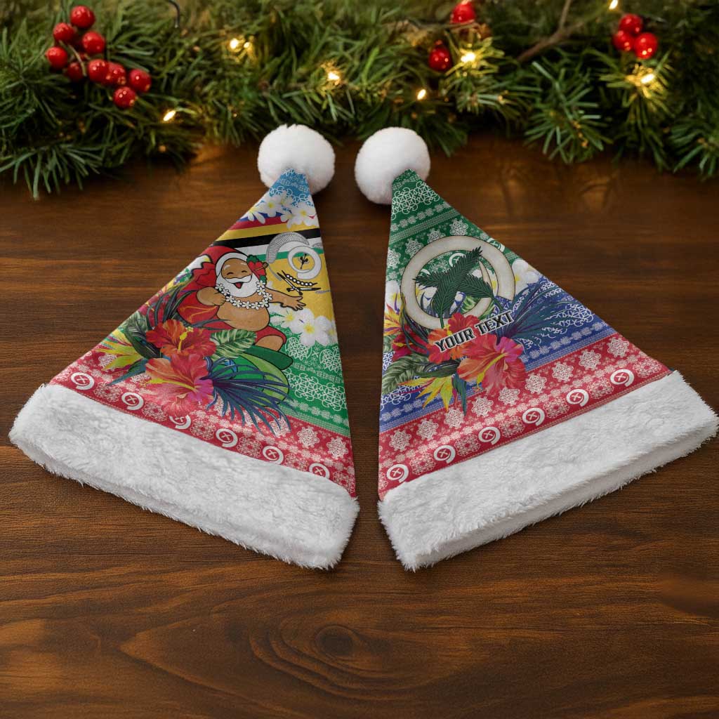 Personalised Torba Joyeux Noel Christmas Santa Hat Proud To Be a Ni-Van Sand Drawing Art - Polynesian Pride