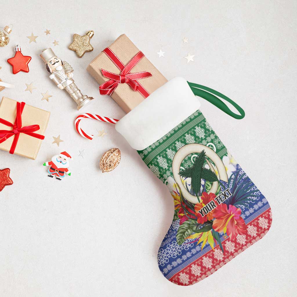 Personalised Torba Joyeux Noel Christmas Stocking Proud To Be a Ni-Van Sand Drawing Art - Polynesian Pride