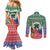 Personalised Torba Joyeux Noel Couples Matching Mermaid Dress and Long Sleeve Button Shirt Proud To Be a Ni-Van Sand Drawing Art - Polynesian Pride