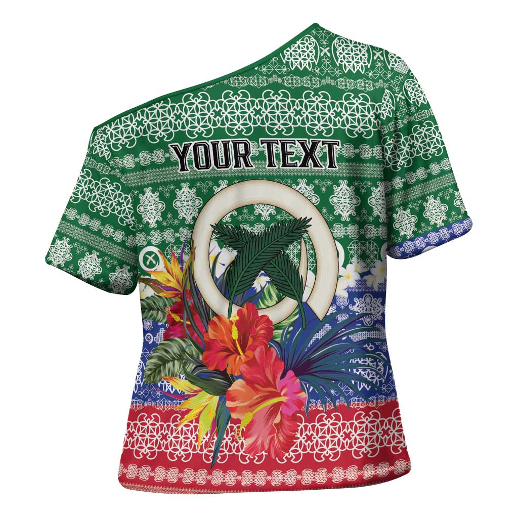Personalised Torba Joyeux Noel Cross Shoulder Shirt Proud To Be a Ni-Van Sand Drawing Art - Polynesian Pride