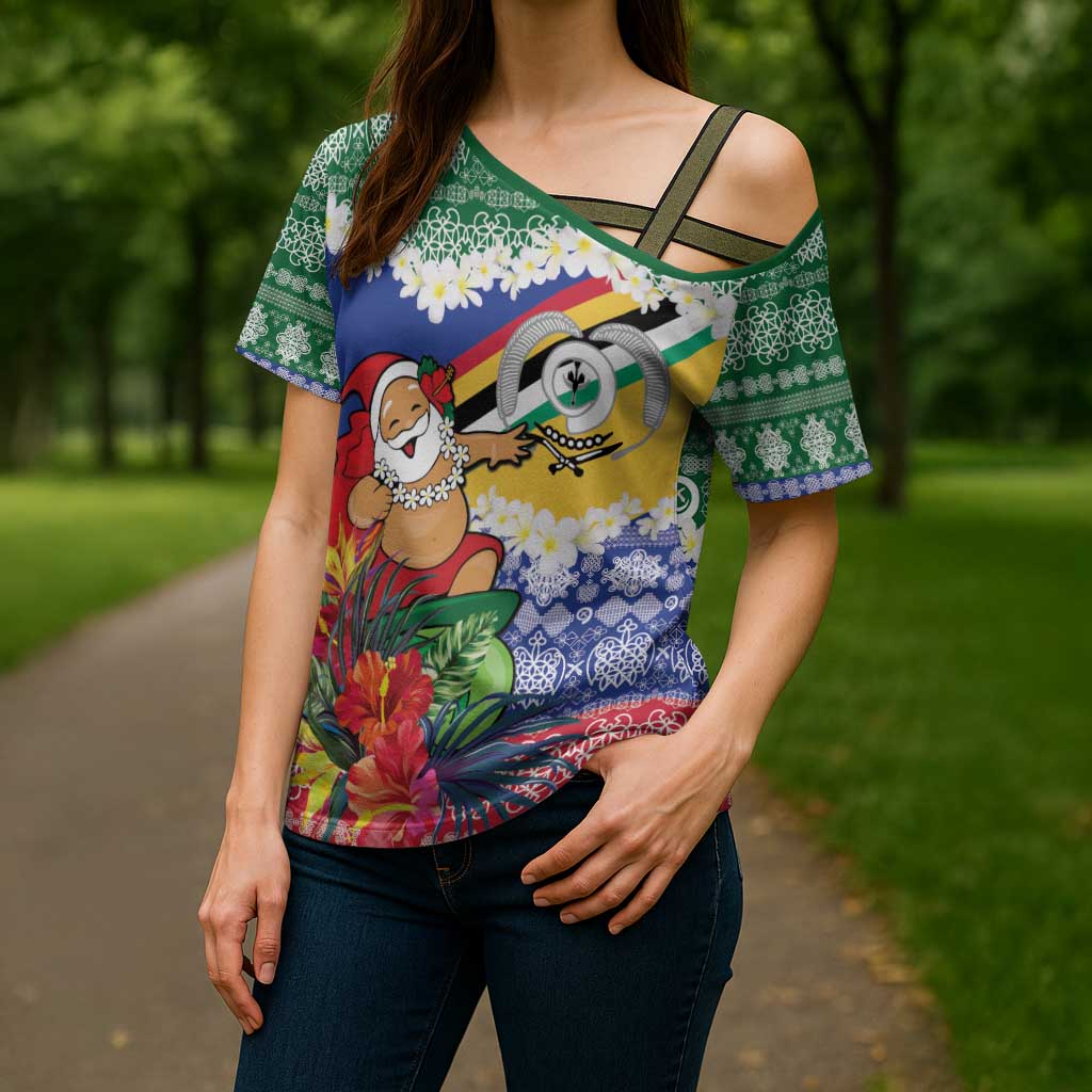 Personalised Torba Joyeux Noel Cross Shoulder Shirt Proud To Be a Ni-Van Sand Drawing Art - Polynesian Pride