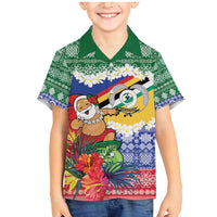 Personalised Torba Joyeux Noel Family Matching Mermaid Dress and Hawaiian Shirt Proud To Be a Ni-Van Sand Drawing Art - Polynesian Pride