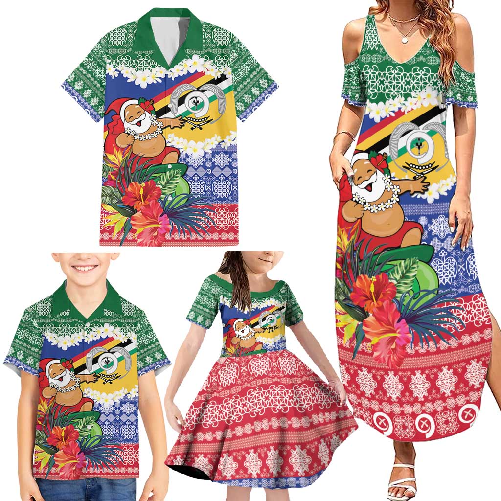 Personalised Torba Joyeux Noel Family Matching Summer Maxi Dress and Hawaiian Shirt Proud To Be a Ni-Van Sand Drawing Art - Polynesian Pride