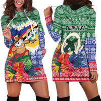 Personalised Torba Joyeux Noel Hoodie Dress Proud To Be a Ni-Van Sand Drawing Art LT9 - Polynesian Pride