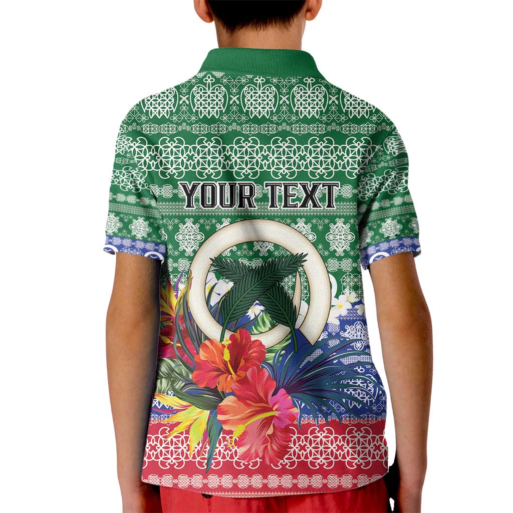 Personalised Torba Joyeux Noel Kid Polo Shirt Proud To Be a Ni-Van Sand Drawing Art - Polynesian Pride