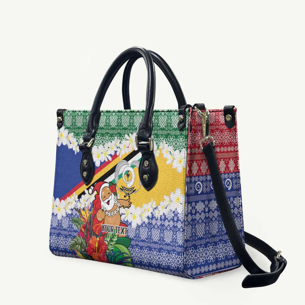 Personalised Torba Joyeux Noel Leather Bag Proud To Be a Ni-Van Sand Drawing Art - Polynesian Pride