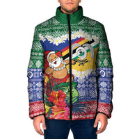 Personalised Torba Joyeux Noel Padded Jacket Proud To Be a Ni-Van Sand Drawing Art - Polynesian Pride