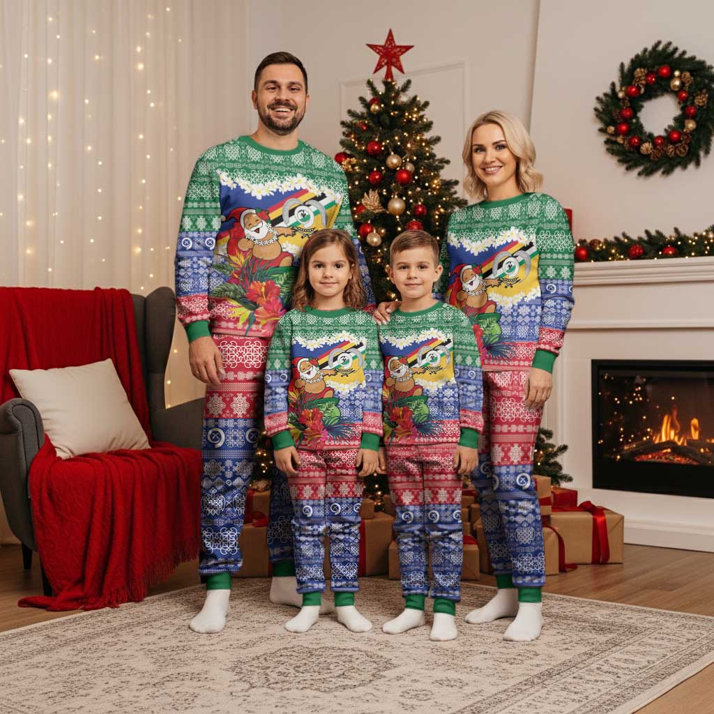 Personalised Torba Joyeux Noel Christmas Pajama Set Proud To Be a Ni-Van Sand Drawing Art - Polynesian Pride