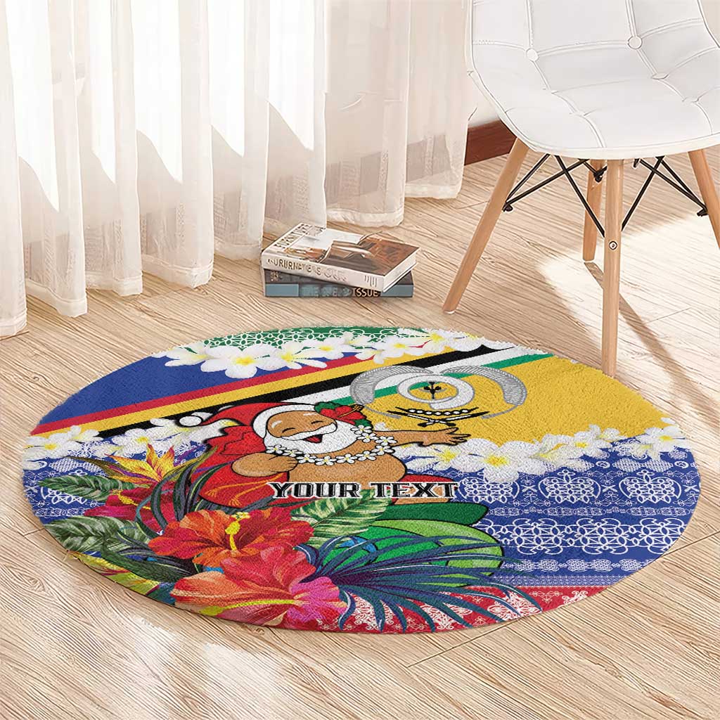 Personalised Torba Joyeux Noel Round Carpet Proud To Be a Ni-Van Sand Drawing Art - Polynesian Pride