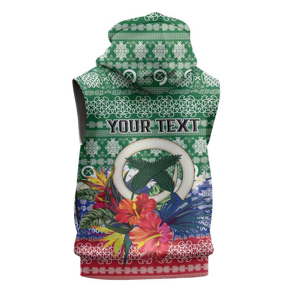 Personalised Torba Joyeux Noel Sleeveless Hoodie Proud To Be a Ni-Van Sand Drawing Art - Polynesian Pride
