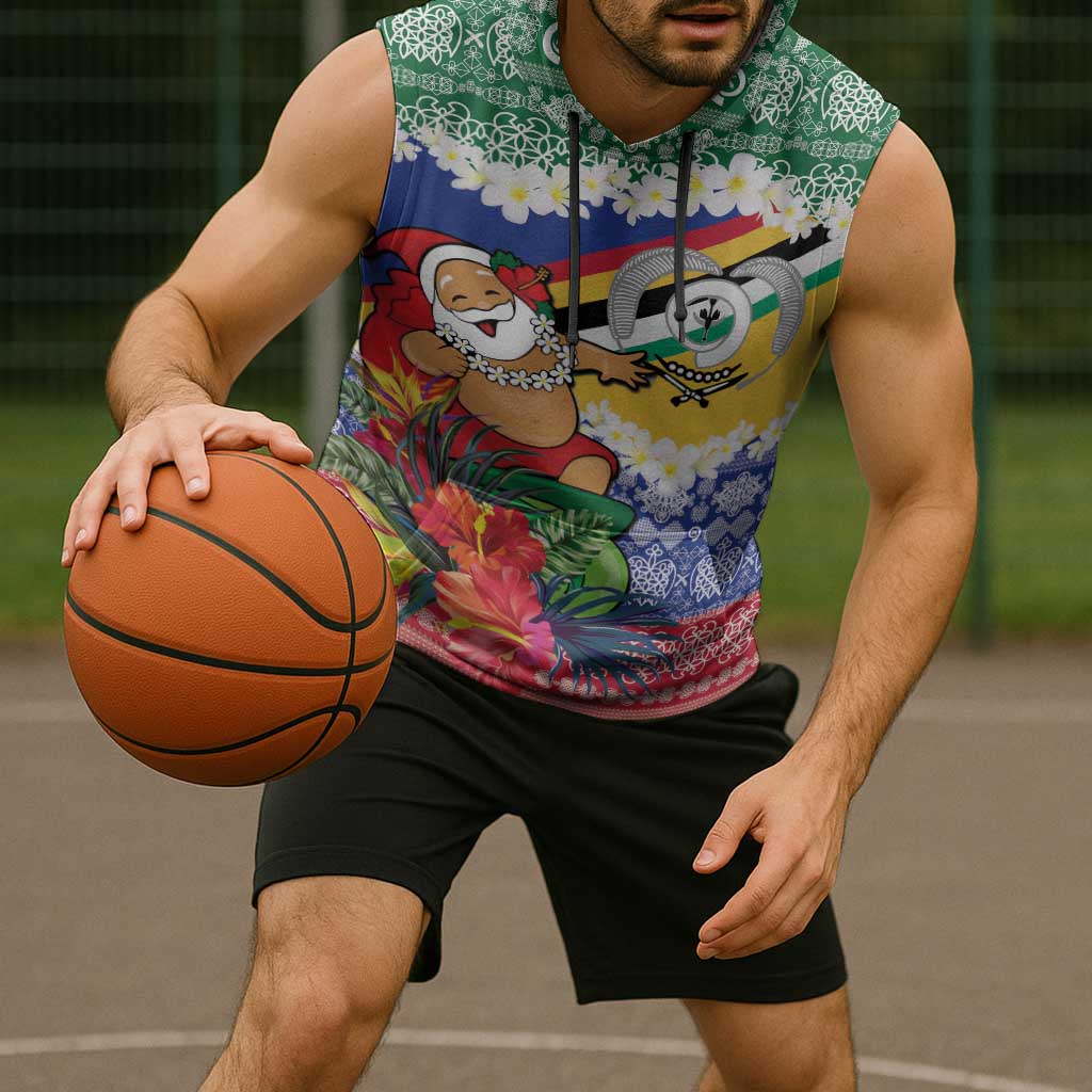 Personalised Torba Joyeux Noel Sleeveless Hoodie Proud To Be a Ni-Van Sand Drawing Art - Polynesian Pride