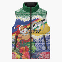 Personalised Torba Joyeux Noel Sleeveless Puffer Jacket Proud To Be a Ni-Van Sand Drawing Art - Polynesian Pride