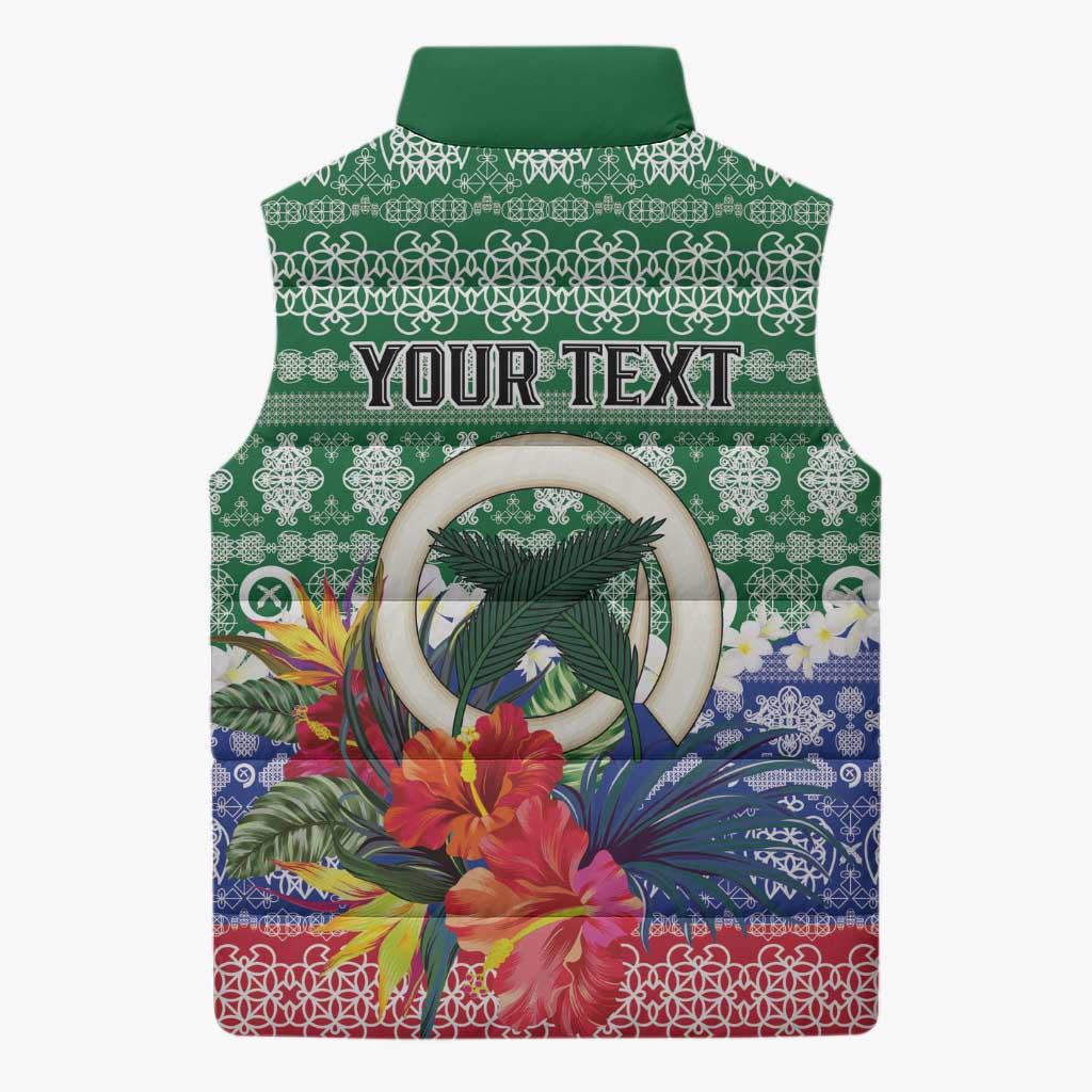 Personalised Torba Joyeux Noel Sleeveless Puffer Jacket Proud To Be a Ni-Van Sand Drawing Art - Polynesian Pride