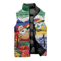 Personalised Torba Joyeux Noel Sleeveless Puffer Jacket Proud To Be a Ni-Van Sand Drawing Art - Polynesian Pride