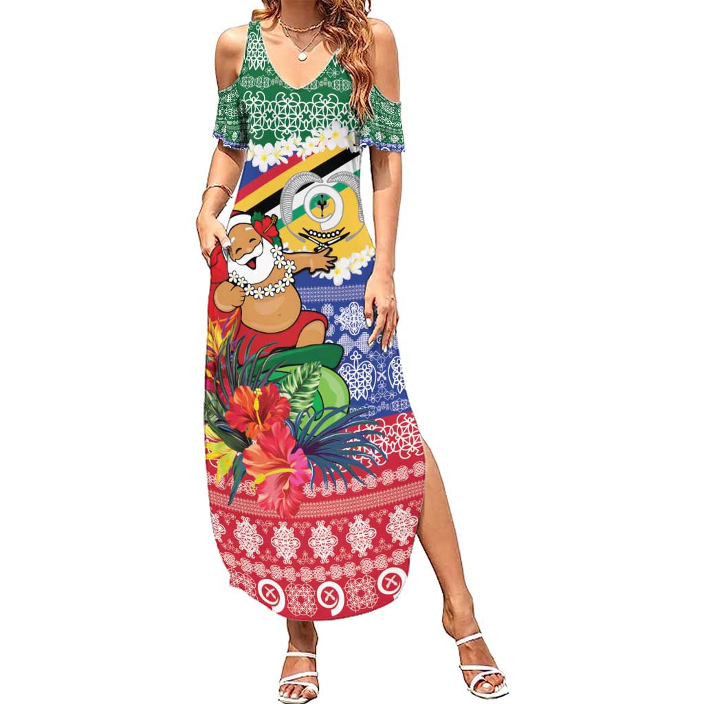 Personalised Torba Joyeux Noel Summer Maxi Dress Proud To Be a Ni-Van Sand Drawing Art - Polynesian Pride