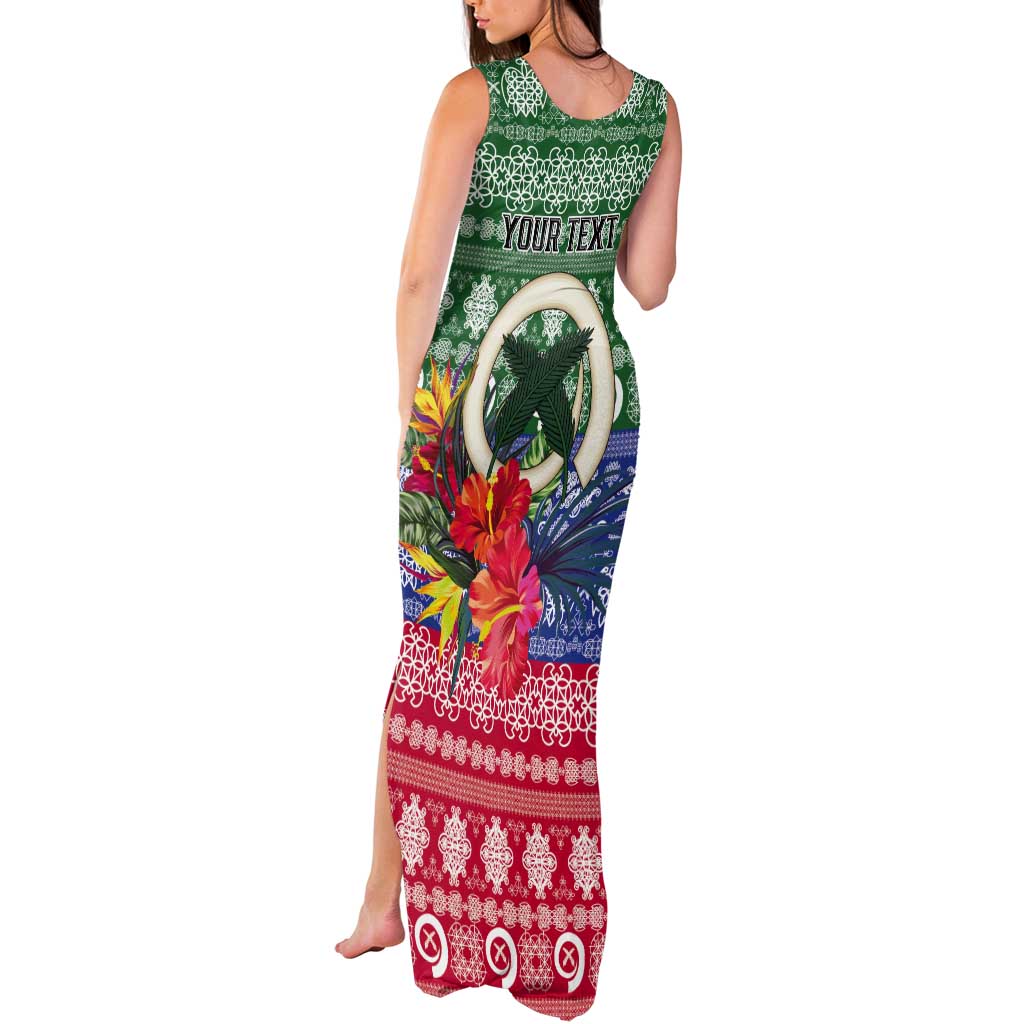 Personalised Torba Joyeux Noel Tank Maxi Dress Proud To Be a Ni-Van Sand Drawing Art - Polynesian Pride